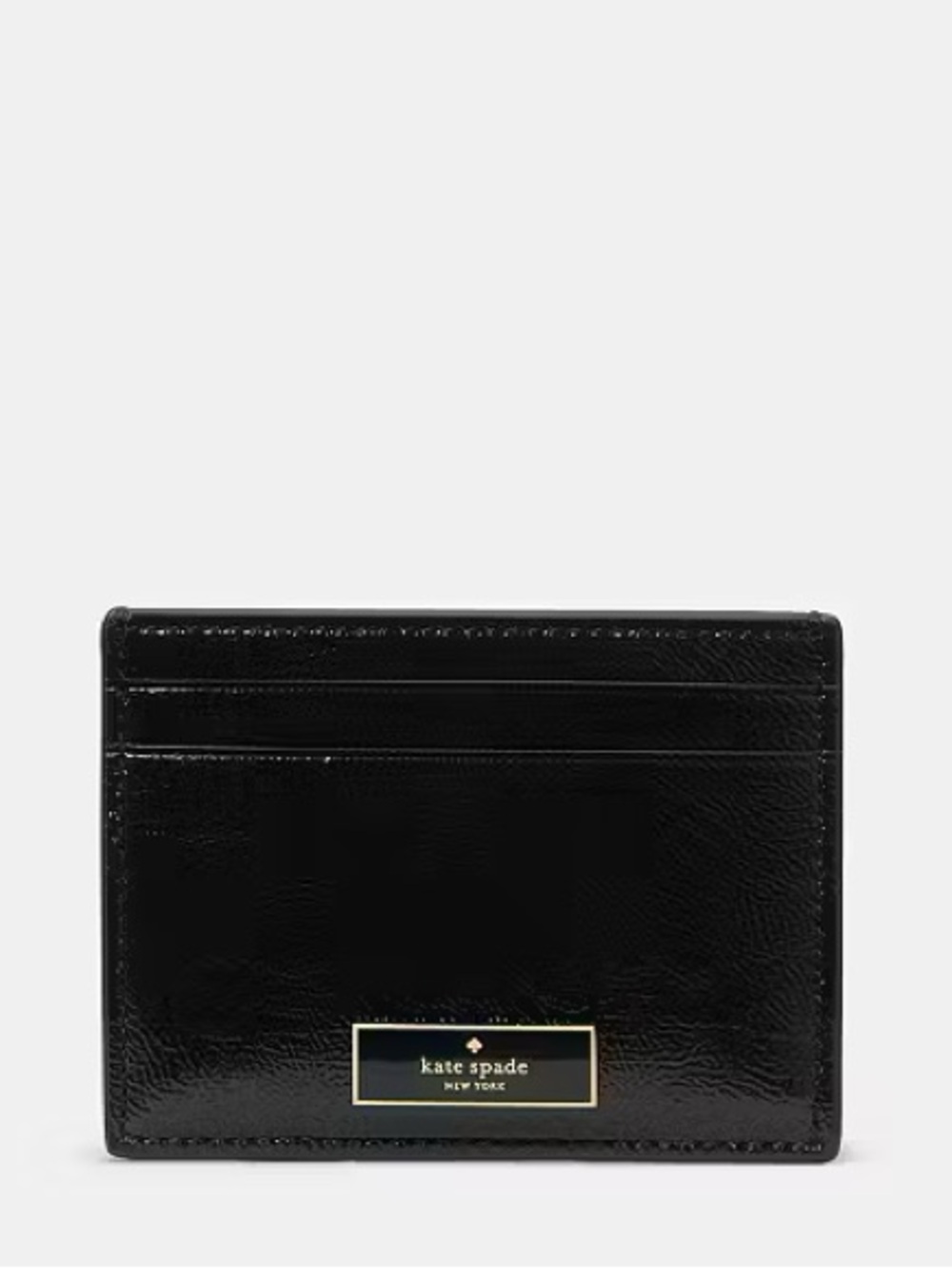 Kate Spade Bridget Crinkle Patent Small Slim Card Holder NWT